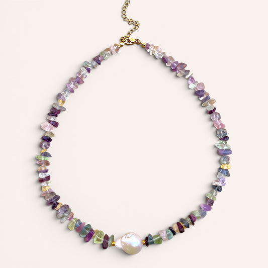 LE COLLIER SAFIA - FLUORITE
