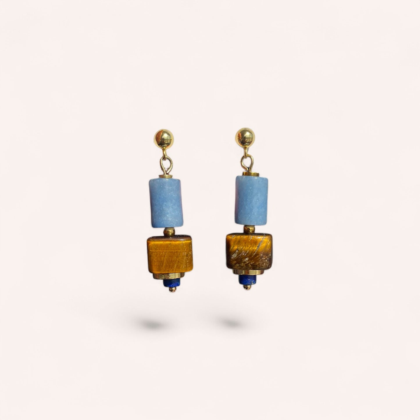 LES BOUCLES ANIA - AVENTURINE & OEIL DU TIGRE