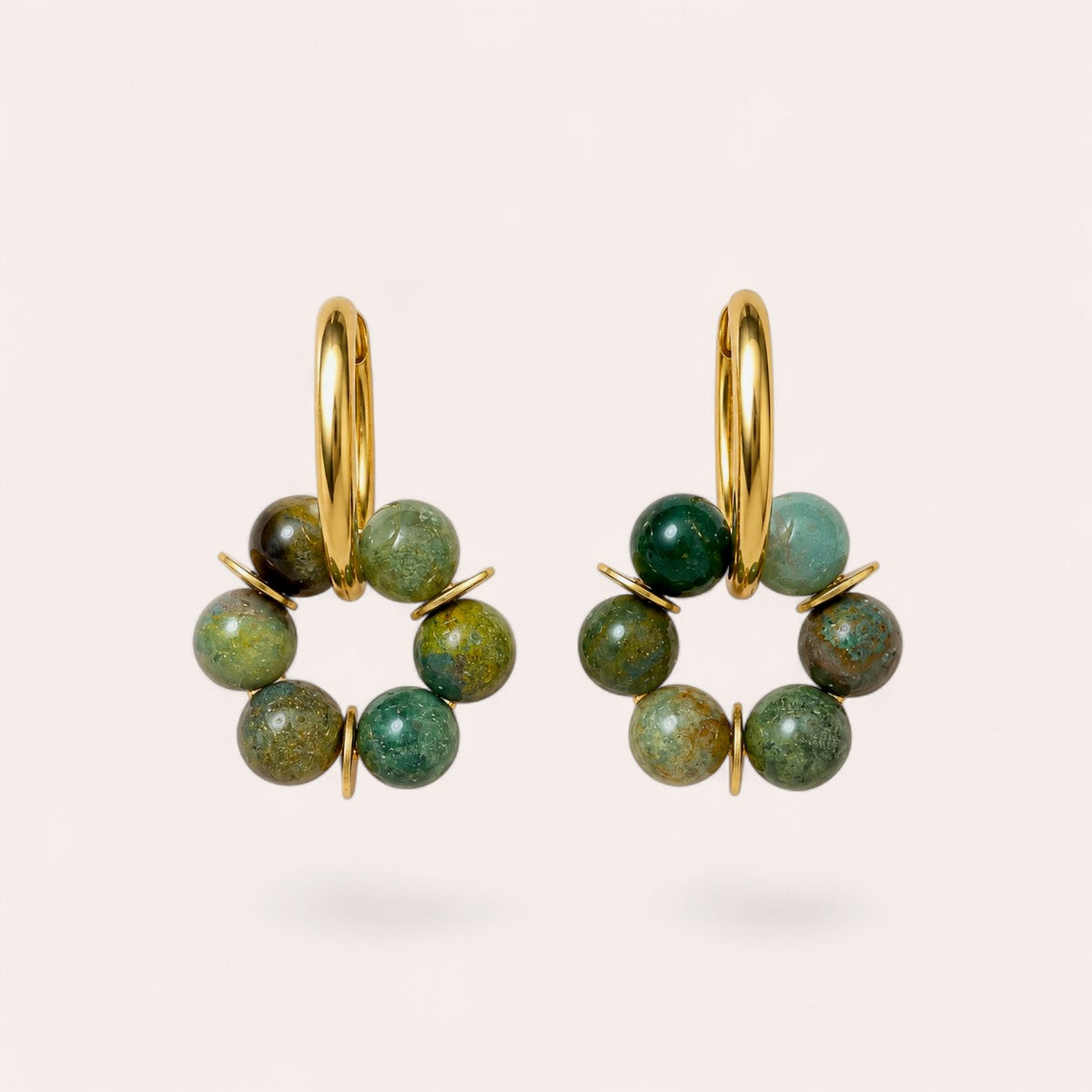 LES BOUCLES LISE - AGATE INDIENNE