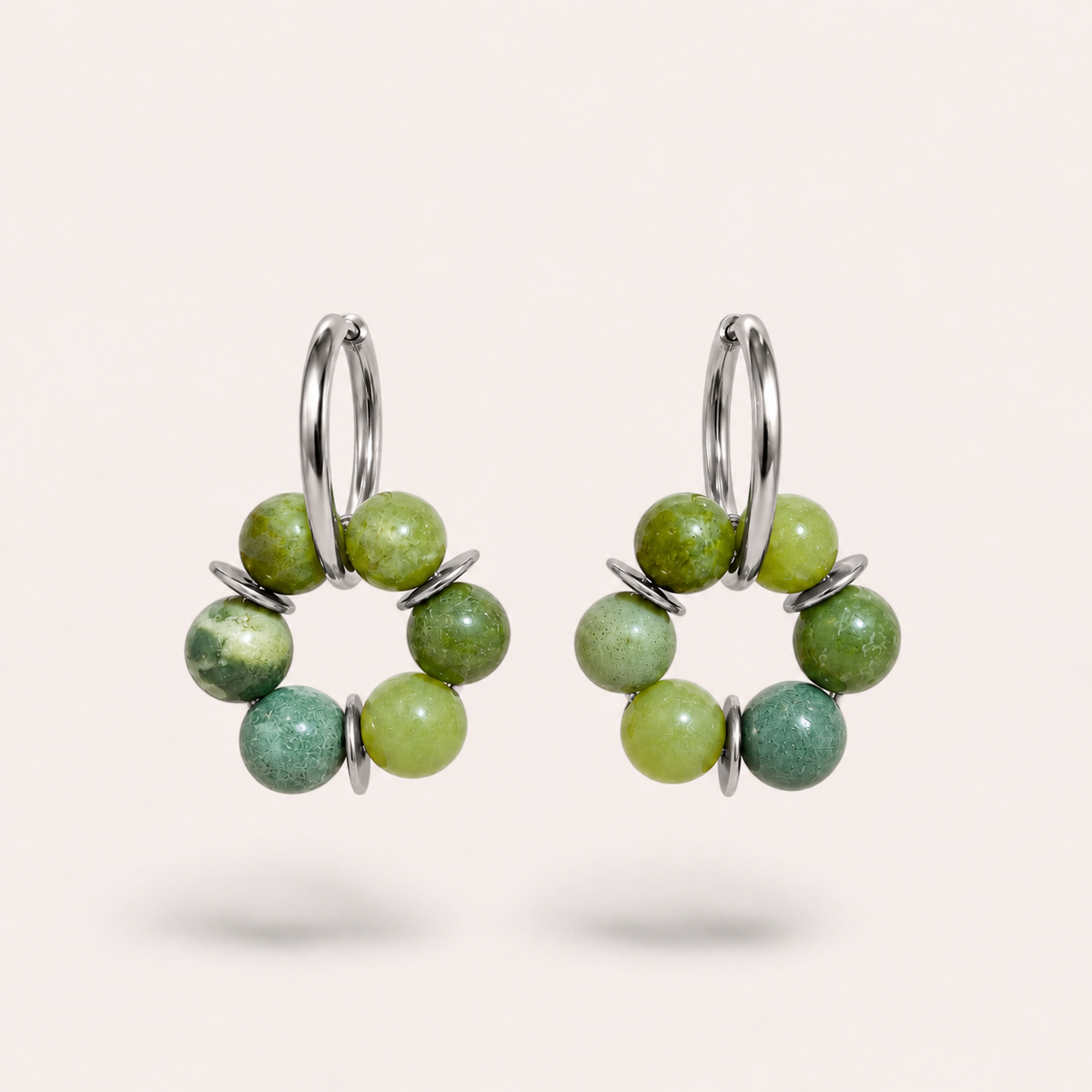 LES BOUCLES LISE - JADE NEPHRITE