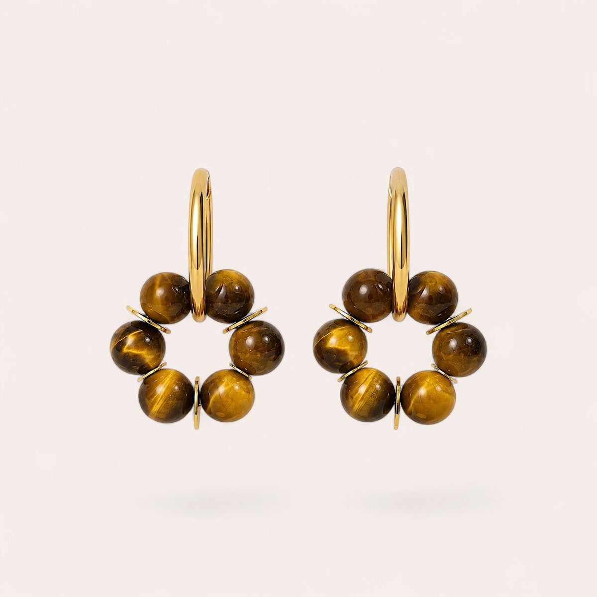 LES BOUCLES LISE - OEIL DE TIGRE