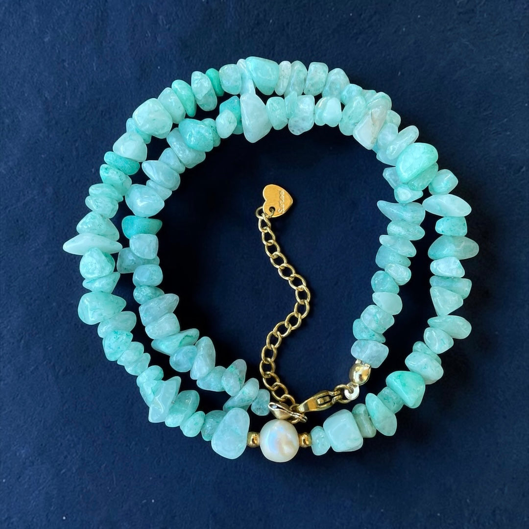 LE COLLIER SAFIA - AMAZONITE