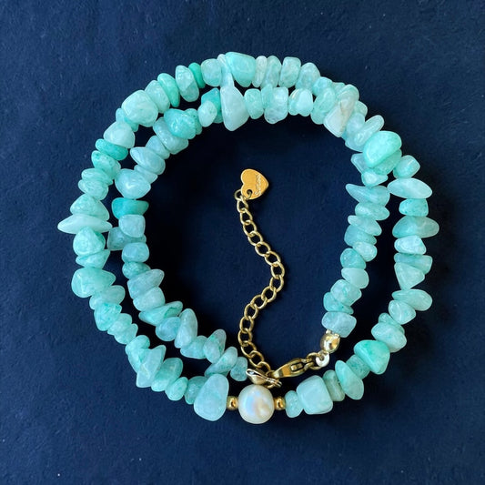 LE COLLIER SAFIA - AMAZONITE