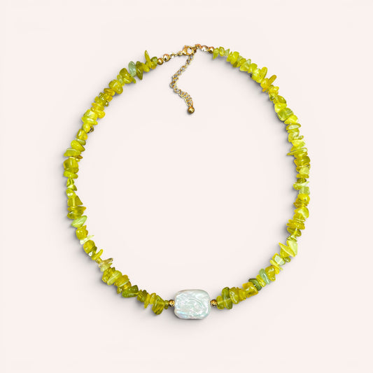 LE COLLIER SAFIA - NÉPHRITE