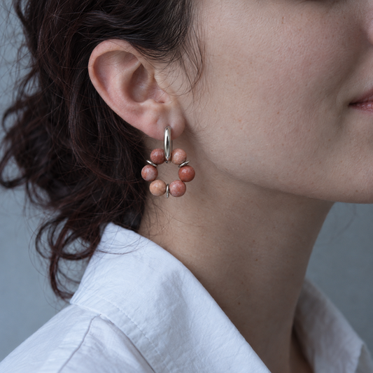 LES BOUCLES LISE - AVENTURINE ROSE