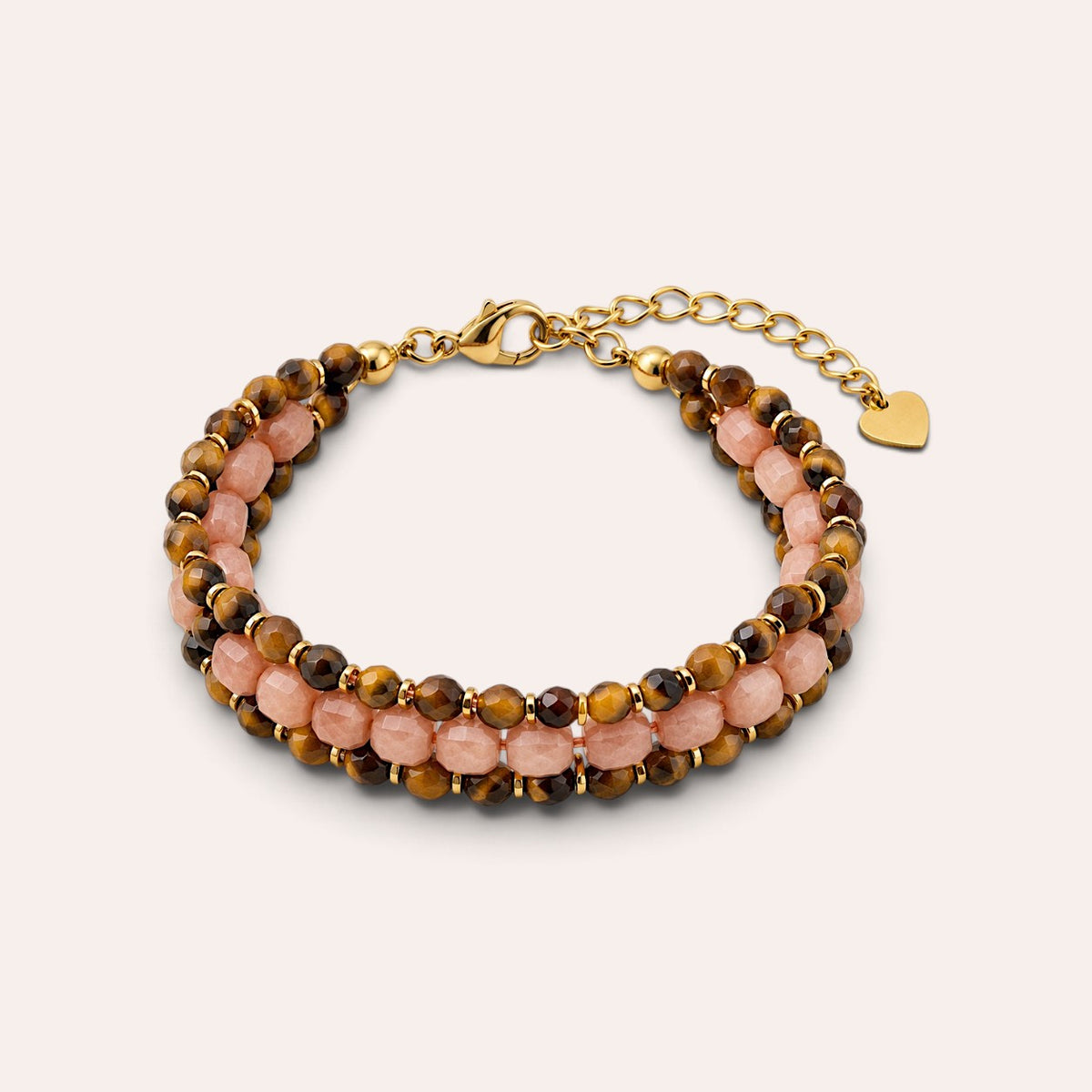 LE BRACELET JUDITH - OEIL DE TIGRE & CALCITE