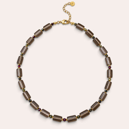 LE COLLIER THEODORA - QUARTZ FUME