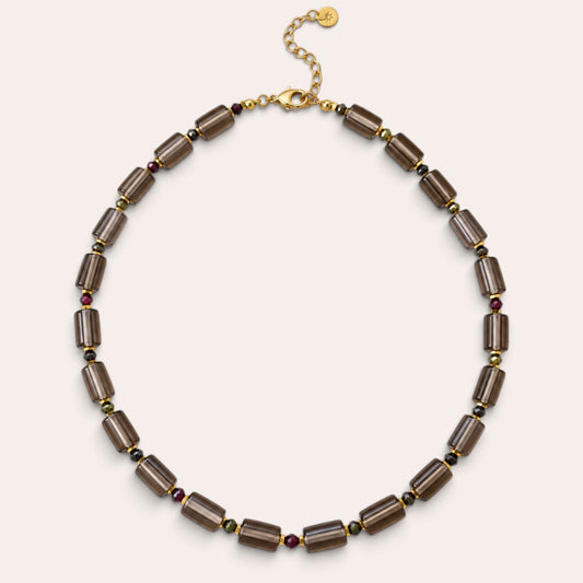 LE COLLIER THEODORA - QUARTZ FUME