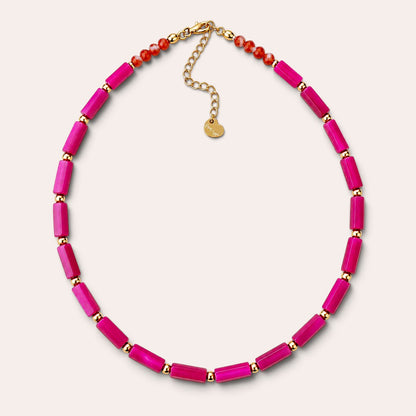 LE COLLIER ADELAIDE - JADE TEINTE ROSE