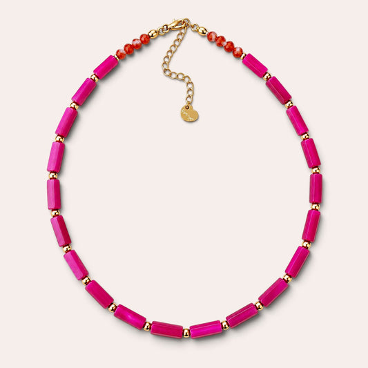 LE COLLIER ADELAIDE - JADE TEINTE ROSE