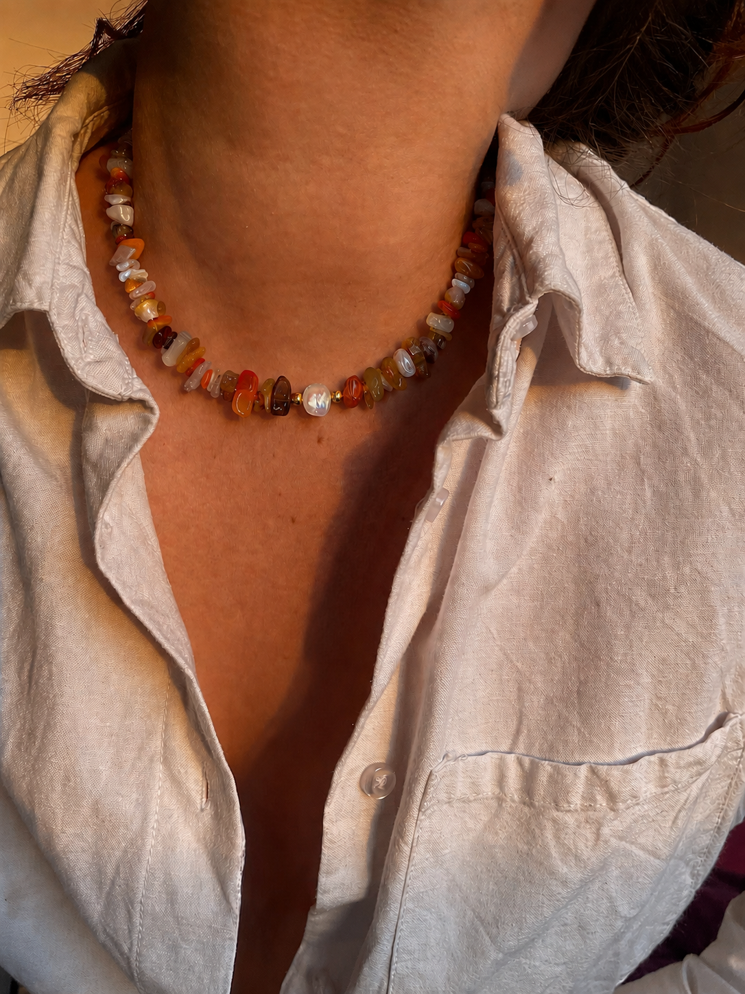 LE COLLIER SAFIA - AGATE