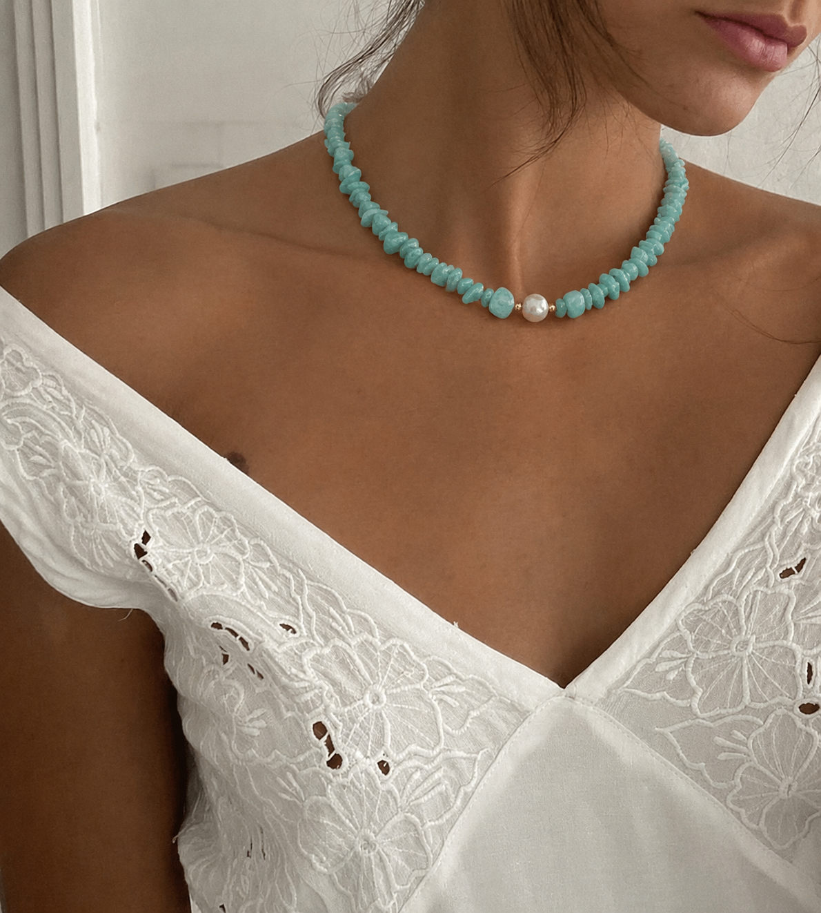 LE COLLIER SAFIA - AMAZONITE