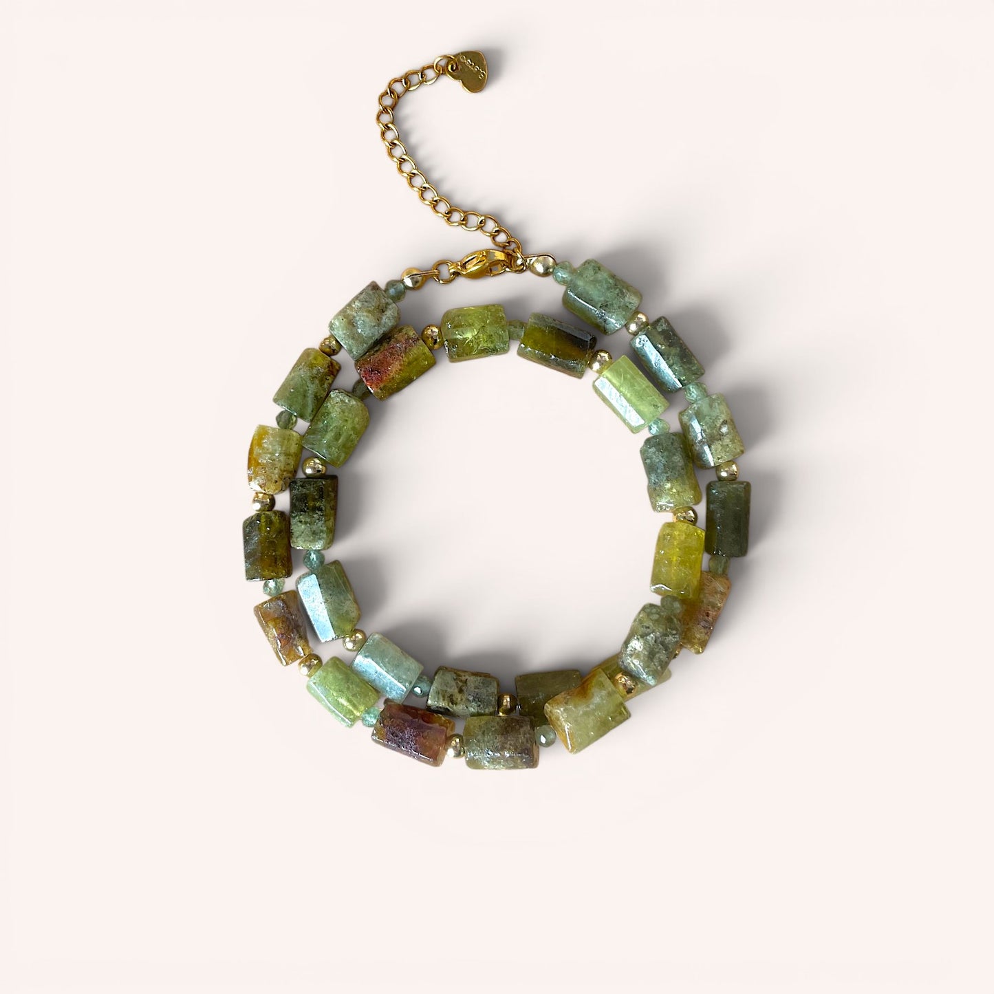 LE COLLIER THEODORA - GRENAT VERT