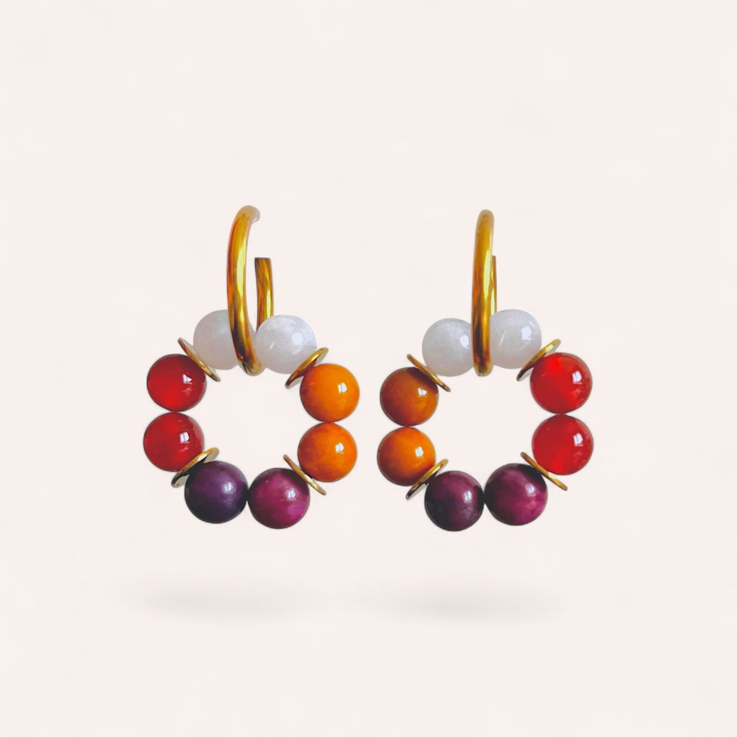 LES BOUCLES D'OREILLES LISE - MULTI PIERRES