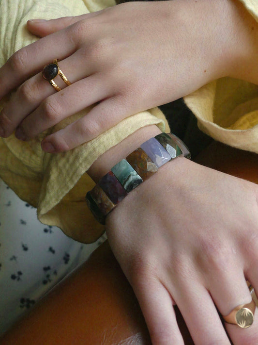 LE BRACELET JONC - AGATE INDIENNE