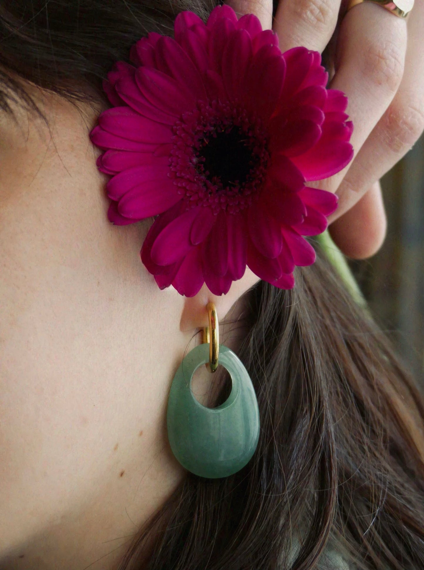 LES BOUCLES COLETTE - AVENTURINE