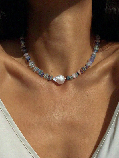 LE COLLIER SAFIA - FLUORITE
