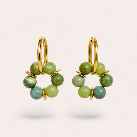 LES BOUCLES LISE - JADE NEPHRITE