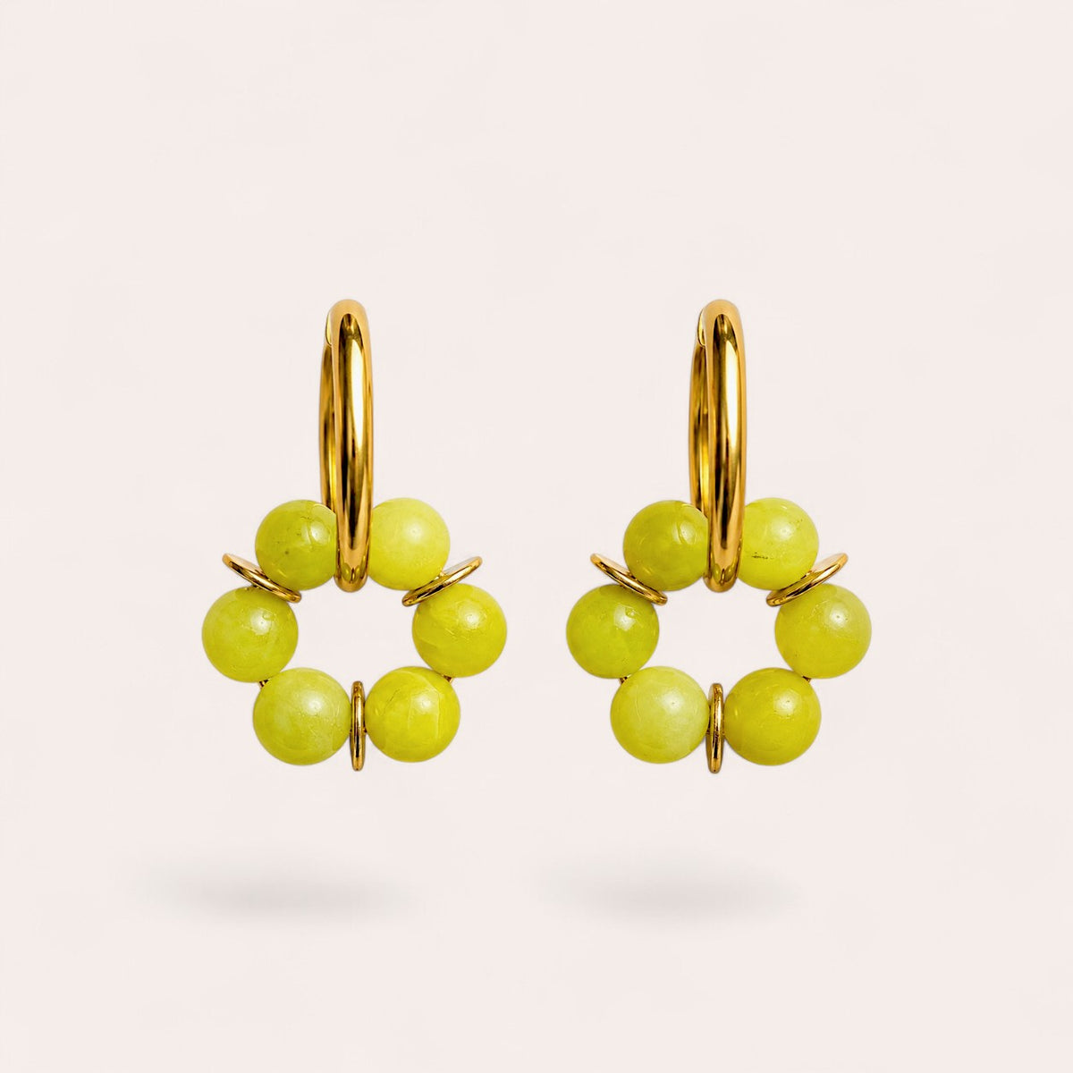 LES BOUCLES LISE - JADE CITRON