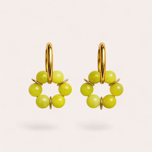 LES BOUCLES LISE - JADE CITRON