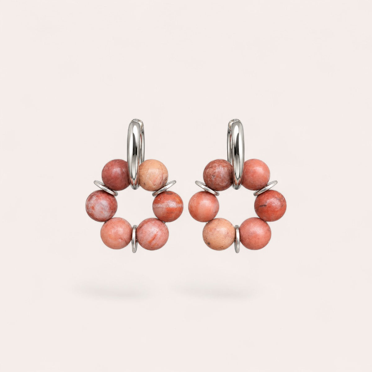 LES BOUCLES LISE - AVENTURINE ROSE