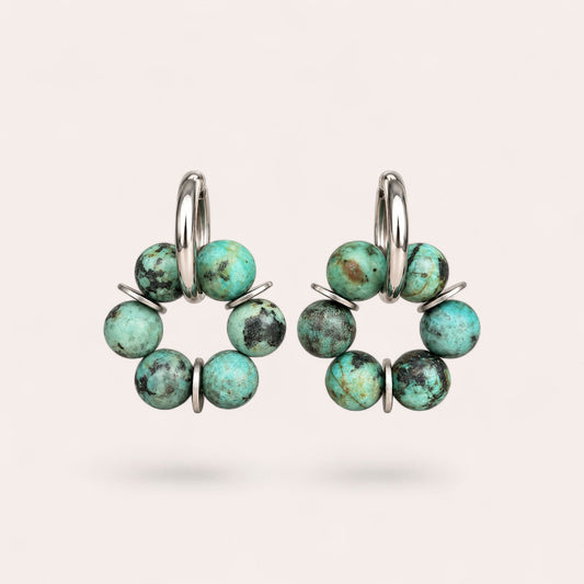 LES BOUCLES LISE - TURQUOISE AFRICAINE