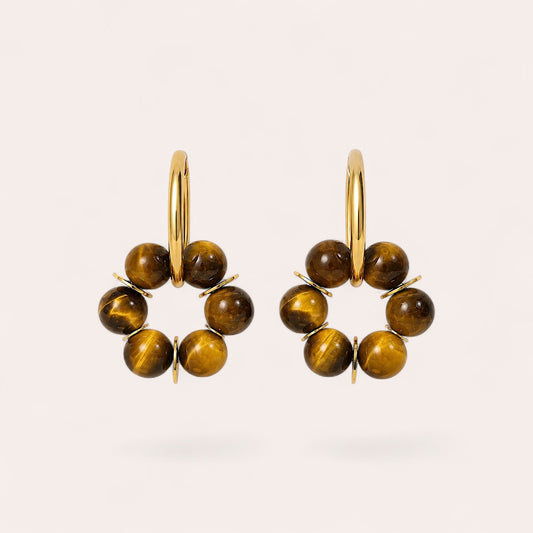 LES BOUCLES LISE - OEIL DE TIGRE