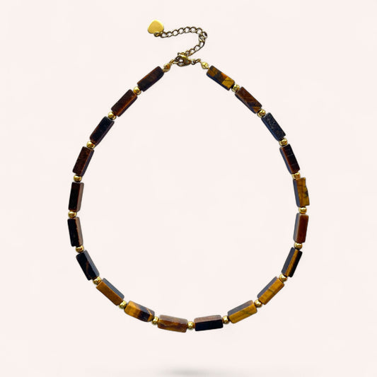 Le collier Adélaide - Oeil du tigre